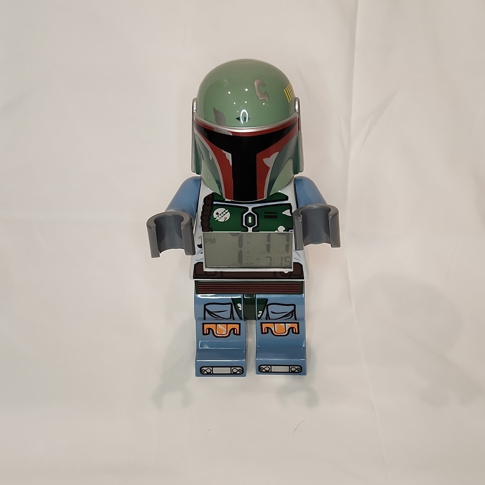 Star Wars Boba Fett Kids Figure Alarm Clock - Green & Blue
